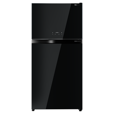 Toshiba Refrigerator, 720Liters, Double Door , Black Glass